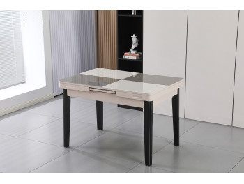 Masa FIORI Sticla extensibila 110(140)x75x75 (WHITE/GREY)