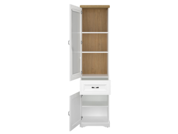 RIVA Vitrina REG 1W1D1S (witryna 1d1w1s bialy/dab harbor)