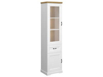 RIVA Vitrina REG 1W1D1S (witryna 1d1w1s bialy/dab harbor)