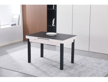 Masa FIORI Sticla extensibila 110(140)x75x75 (BLACK FROSTED GLASS)