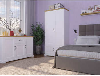 RIVA Dulap SZF 4D (szafa 4d bialy/dab harbor)