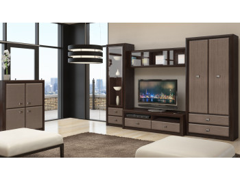 KOEN (MDF) Comoda KOM4D (WENGE MAGIA/SHTROKS)