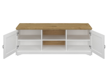 RIVA Comoda RTV 2D (szafka RTV 2d bialy/dab harbor)