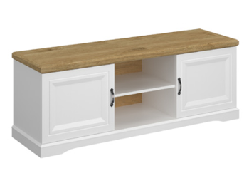 RIVA Comoda RTV 2D (szafka RTV 2d bialy/dab harbor)