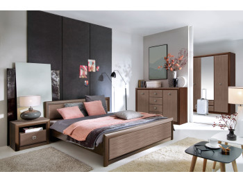 KOEN (MDF) Comoda KOM2D4S (WENGE MAGIA/SHTROKS)