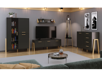 BELLE Comoda KOM 1D4S (chest 1D4S anthracite)