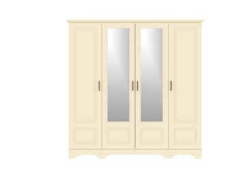 BOSTON Dulap 4D2DS (IVORY/VANILIE SUPERMAT MDF)